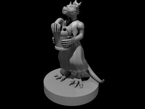 Kobold Female Holding a Wilted Daisy in Smooth Fine Detail Plastic