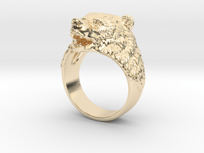 Brown Bear ring jewelry in 14K Yellow Gold: 8 / 56.75