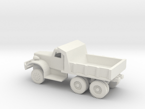 1/100 Scale Diamond T Dump Truck in White Natural Versatile Plastic