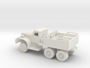 1/87 Scale Diamond T M19 Tractor in White Natural Versatile Plastic