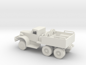1/110 Scale Diamond T M19 Tractor in White Natural Versatile Plastic