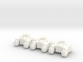 6mm - Light Tank in White Processed Versatile Plastic