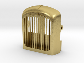 Radiator-fixed-shutter-B61 in Natural Brass