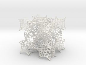 Gyroid Mesh-1.5 cells on a side in White Natural Versatile Plastic