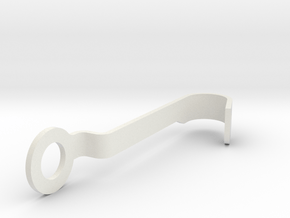Throttle handle lever in White Natural Versatile Plastic