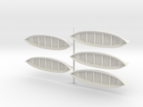 1-144th Scale 30 ft Lifeboats in White Natural Versatile Plastic