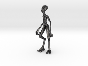 Alien Biped in Polished and Bronzed Black Steel