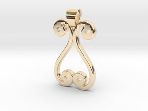 Celtic double esse [pendant] in 14K Yellow Gold