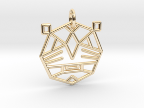 TIGER WARRIOR Pendant in 14k Gold Plated Brass