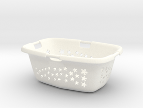 Laundry Basket in 1:12, 1:24 in White Processed Versatile Plastic: 1:12