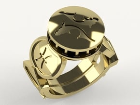 Pisces Ring in 14K Yellow Gold: 10 / 61.5