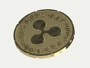 Ripple Coin XRP in 14K Yellow Gold