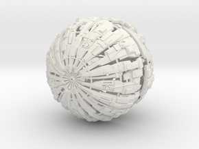 Massive Cyborg Sphere in White Natural Versatile Plastic