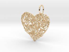 Love ShapePendant in 14k Gold Plated Brass