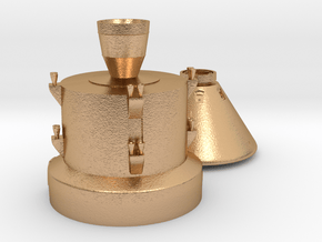 Orion capsule and booster stage in Natural Bronze