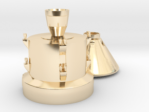 Orion capsule and booster stage in 14K Yellow Gold