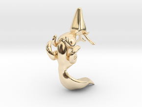 Cute Deer-Fox  in 14K Yellow Gold: Extra Small