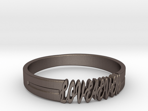 Love Forever Ring 3D Model STL KTkaRAJ in Polished Bronzed-Silver Steel