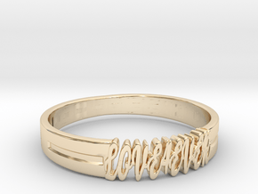 Love Forever Ring 3D Model STL KTkaRAJ in 14k Gold Plated Brass