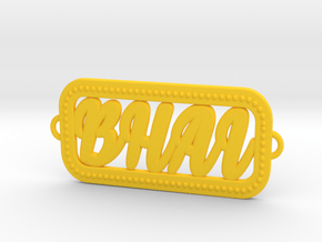 Rakhi for Brother BroKT-02 3D Printing Model in Yellow Processed Versatile Plastic