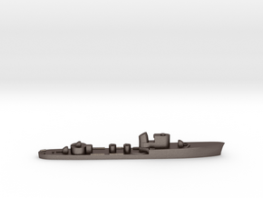 Italian Lupo torpedo boat 1:3000 WW2 in Polished Bronzed-Silver Steel