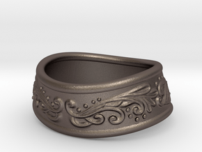 Paladin bracelet (steel) in Polished Bronzed-Silver Steel: Small