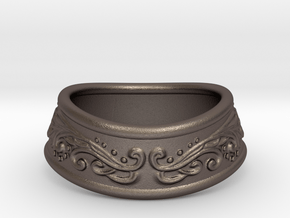 Paladin bracelet (steel) in Polished Bronzed-Silver Steel: Medium