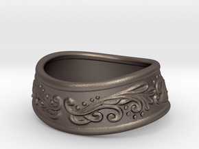 Paladin bracelet (steel) in Polished Bronzed-Silver Steel: Large