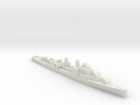 USS Aaron Ward destroyer ml 1:1800 WW2 in White Natural Versatile Plastic