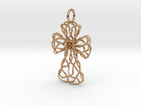 Celtic Cross Pendant, v.2 - Christian Jewelry in Polished Bronze