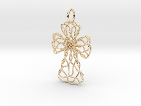 Celtic Cross Pendant, v.2 - Christian Jewelry in 14K Yellow Gold