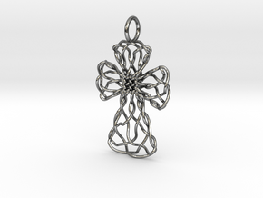 Celtic Cross Pendant, v.2 - Christian Jewelry in Polished Silver