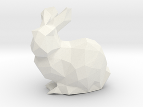 Low Poly Bunny Solid in White Natural Versatile Plastic