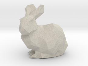 Low Poly Bunny Solid in Natural Sandstone
