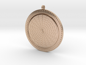 Geometric Pendant KTPF03 3D Model STL in 14k Rose Gold Plated Brass