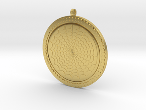 Geometric Pendant KTPF03 3D Model STL in Polished Brass