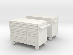 1/50th 5' Mechanics tool chest cabinet (2) in White Natural Versatile Plastic