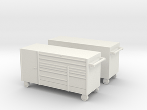 1/50th 7' mechanics tool chest cabinet box (2) in White Natural Versatile Plastic