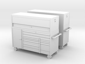 1/50th 7' Mechanics Tall tool chest cabinet (2) in Tan Fine Detail Plastic