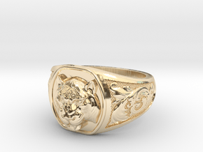 Tiger ring # 3 in 14K Yellow Gold