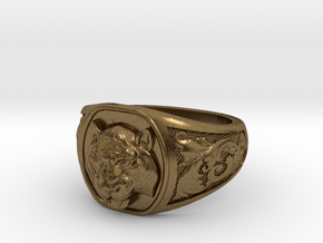 Tiger ring # 3 in Natural Bronze