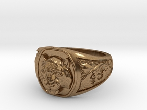 Tiger ring # 3 in Natural Brass