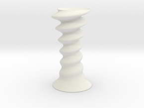 Helix vase in White Natural Versatile Plastic