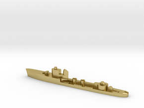 Italian Lira torpedo boat 1:1800 WW2 in Natural Brass