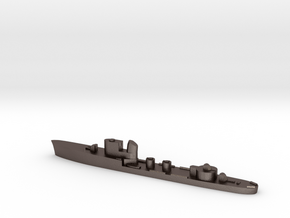 Italian Lira torpedo boat 1:3000 WW2 in Polished Bronzed-Silver Steel