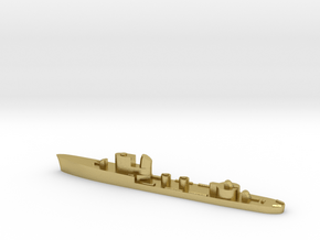 Italian Lira torpedo boat 1:3000 WW2 in Natural Brass