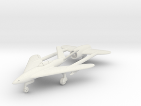 (1:144) DVL Composite Jet fighter (Twin boom) in White Natural Versatile Plastic