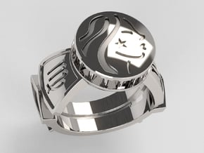 Virgo Ring in Polished Silver: 10 / 61.5