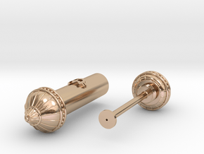 Scroll Holder for Bitcoin secret passphrase or QR in 14k Rose Gold Plated Brass