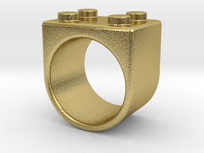 2 square ring s9.5 in Natural Brass: 9.5 / 60.25